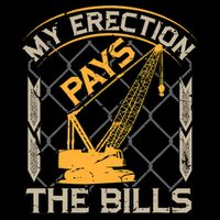 Crane Operator My Erection Pays The Bills Funny Construction Wool Snapback Cap