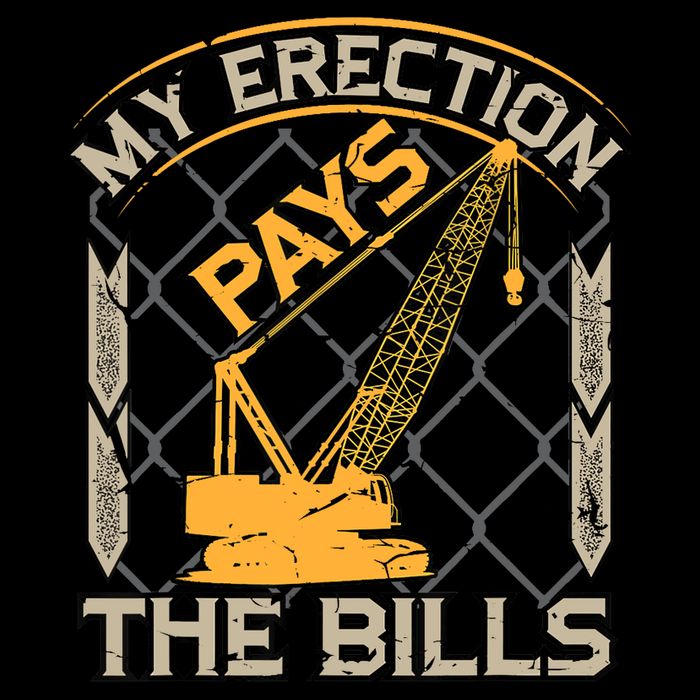 Crane Operator My Erection Pays The Bills Funny Construction Wool Snapback Cap