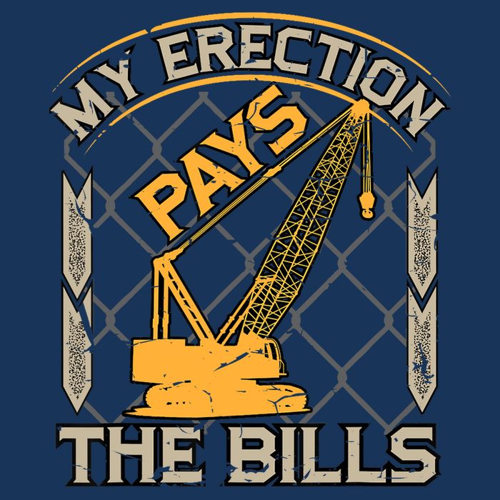 Crane Operator My Erection Pays The Bills Funny Construction 16 in Basic Backpack