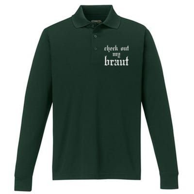 Check Out My Braut Oktoberfest Performance Long Sleeve Polo