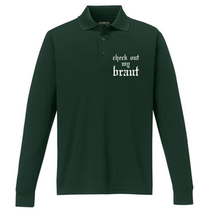 Check Out My Braut Oktoberfest Performance Long Sleeve Polo