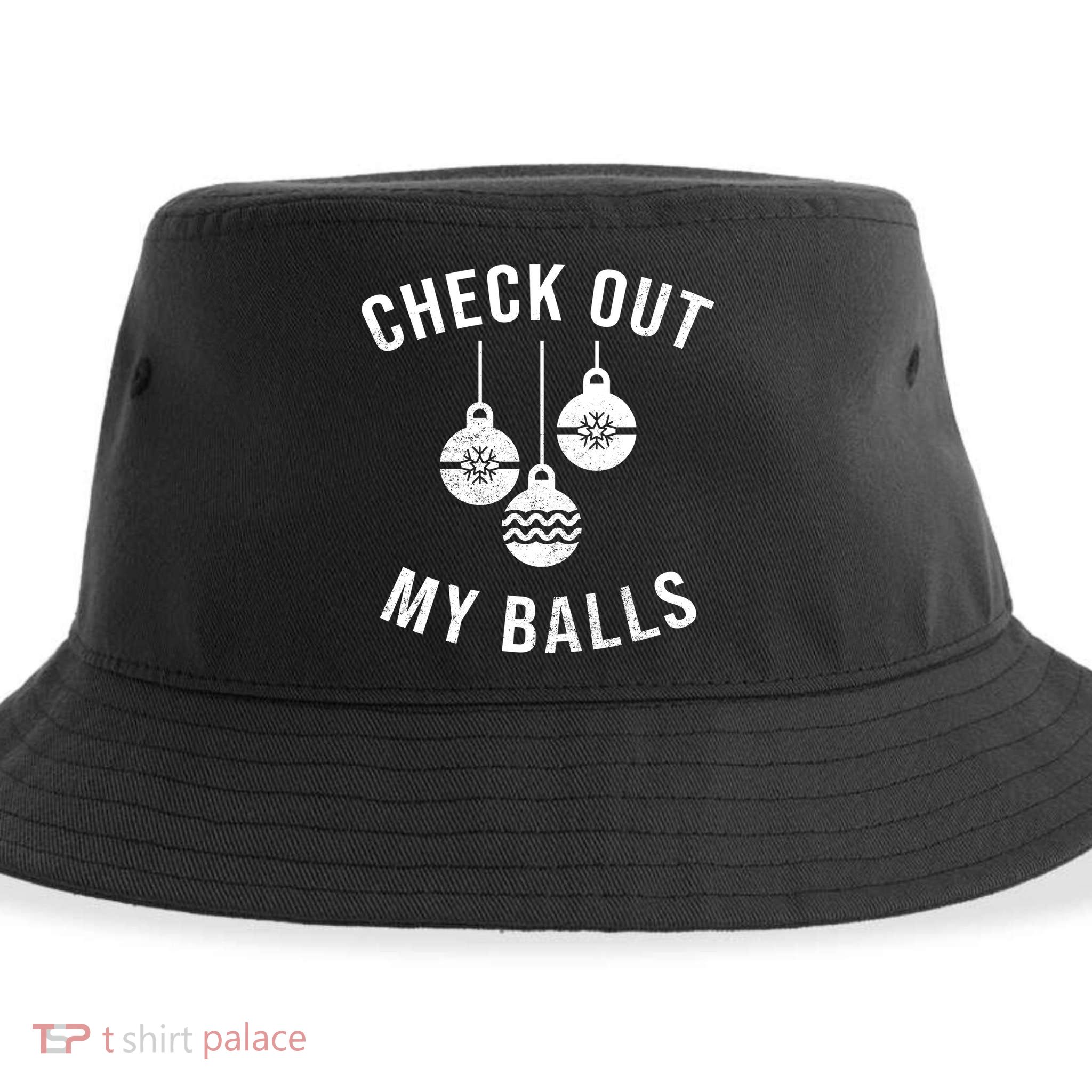 Checkout Out My Balls Funny XMas Christmas Sustainable Bucket Hat