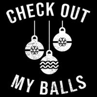 Checkout Out My Balls Funny XMas Christmas 7-Panel Snapback Hat