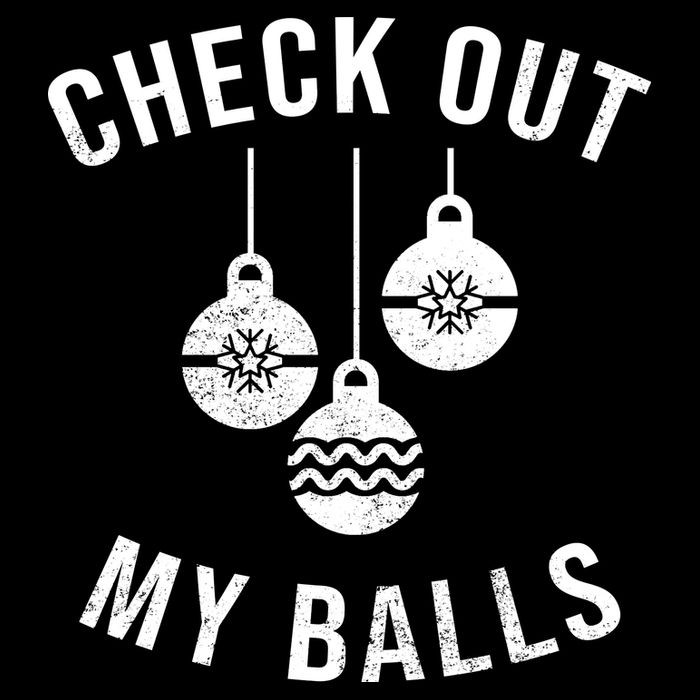 Checkout Out My Balls Funny XMas Christmas 7-Panel Snapback Hat
