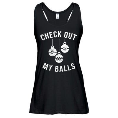 Checkout Out My Balls Funny XMas Christmas Ladies Essential Flowy Tank