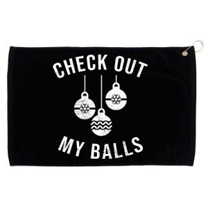 Checkout Out My Balls Funny XMas Christmas Grommeted Golf Towel