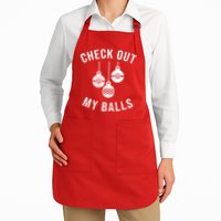 Checkout Out My Balls Funny XMas Christmas Apron