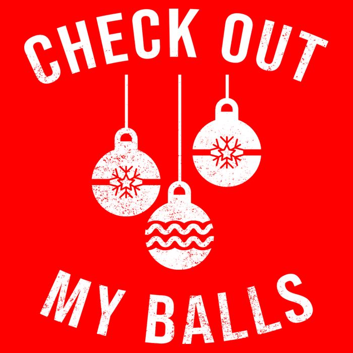 Checkout Out My Balls Funny XMas Christmas Flatbill Hat