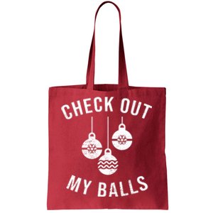 Checkout Out My Balls Funny XMas Christmas Tote Bag