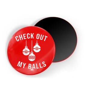 Checkout Out My Balls Funny XMas Christmas Magnet