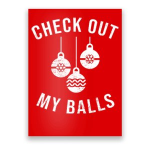 Checkout Out My Balls Funny XMas Christmas Poster