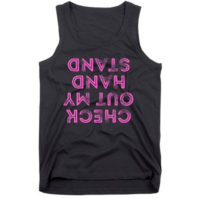 Check Out My Handstand Funny Gymnastics Gift Tank Top