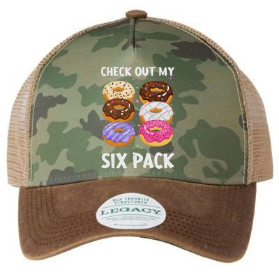 Check Out My Six Pack Donut Funny Gym Legacy Tie Dye Trucker Hat