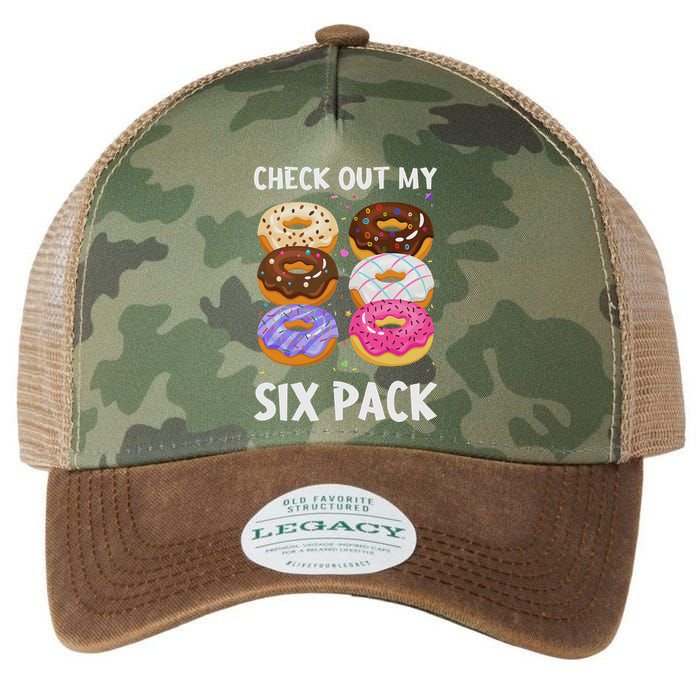 Check Out My Six Pack Donut Funny Gym Legacy Tie Dye Trucker Hat