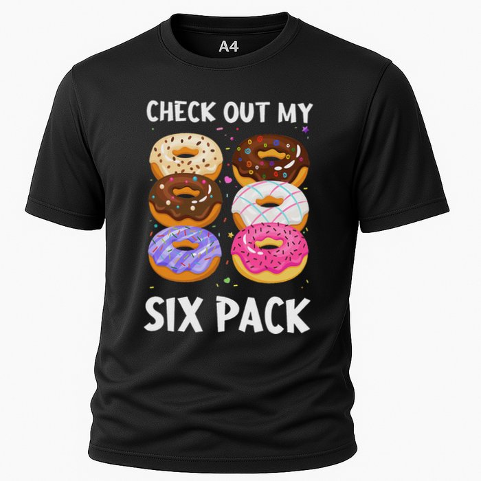 Check Out My Six Pack Donut Funny Gym Cooling Performance Crew T-Shirt