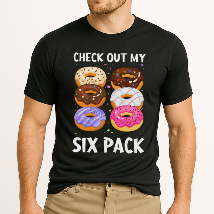 Check Out My Six Pack Donut Funny Gym Cooling Performance Crew T-Shirt