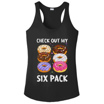 Check Out My Six Pack Donut Funny Gym Ladies PosiCharge Competitor Racerback Tank