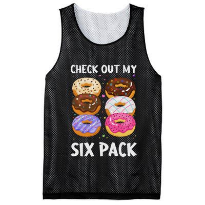 Check Out My Six Pack Donut Funny Gym Mesh Reversible Basketball Jersey Tank