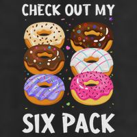 Check Out My Six Pack Donut Funny Gym Large Microfiber Waffle Golf Towel