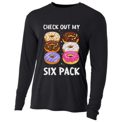 Check Out My Six Pack Donut Funny Gym Cooling Performance Long Sleeve Crew