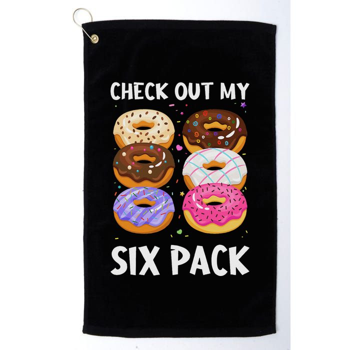Check Out My Six Pack Donut Funny Gym Golf Towel