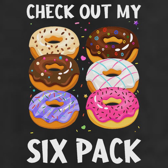 Check Out My Six Pack Donut Funny Gym Golf Towel