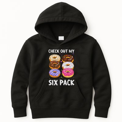 Check Out My Six Pack Donut Funny Gym Kids Hoodie