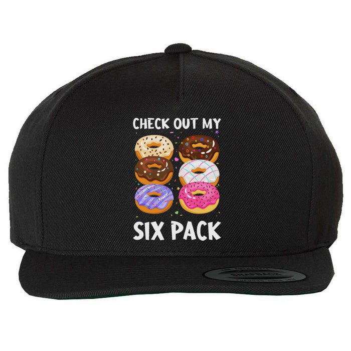 Check Out My Six Pack Donut Funny Gym Wool Snapback Cap