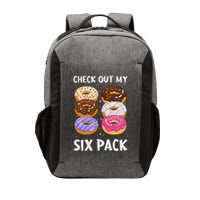 Check Out My Six Pack Donut Funny Gym Vector Backpack