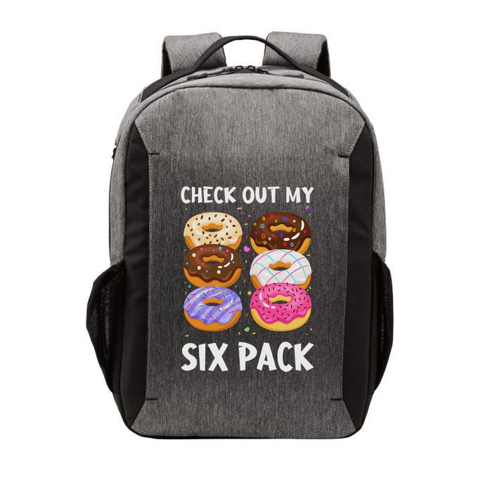 Check Out My Six Pack Donut Funny Gym Vector Backpack