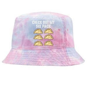 Check Out My Six Pack 6funny Giftpack Polish Pierogi Six Pack Cool Gift Tie-Dyed Bucket Hat