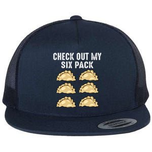 Check Out My Six Pack 6funny Giftpack Polish Pierogi Six Pack Cool Gift Flat Bill Trucker Hat