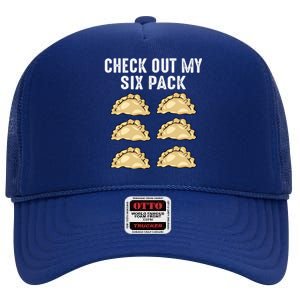 Check Out My Six Pack 6funny Giftpack Polish Pierogi Six Pack Cool Gift High Crown Mesh Back Trucker Hat