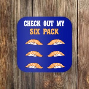 Check Out My Six 6 Pack Ebi Sushi Weightlifting Gift Coaster