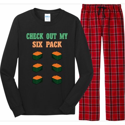 Check Out My Six 6 Pack Ikura Sushi Weightlift 'S 'S Meaningful Gift Long Sleeve Pajama Set