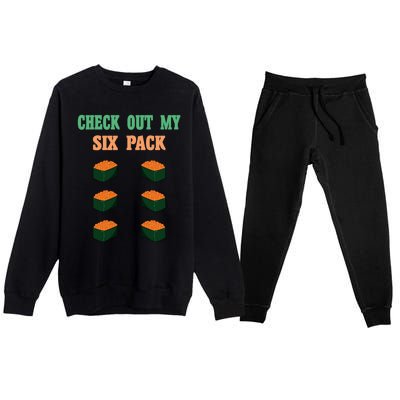 Check Out My Six 6 Pack Ikura Sushi Weightlift 'S 'S Meaningful Gift Premium Crewneck Sweatsuit Set