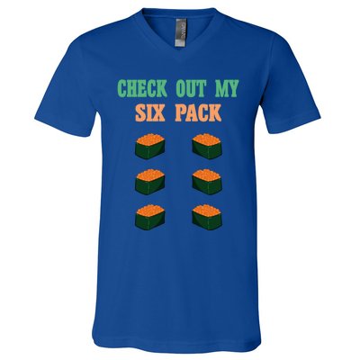 Check Out My Six 6 Pack Ikura Sushi Weightlift 'S 'S Meaningful Gift V-Neck T-Shirt