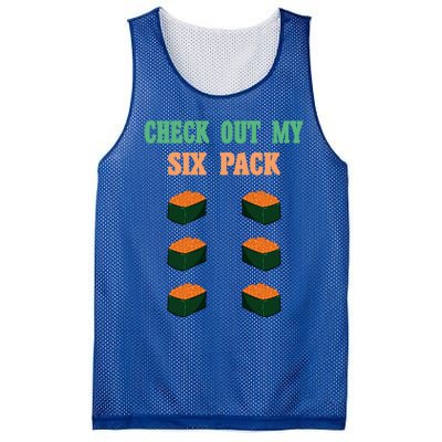 Check Out My Six 6 Pack Ikura Sushi Weightlift 'S 'S Meaningful Gift Mesh Reversible Basketball Jersey Tank