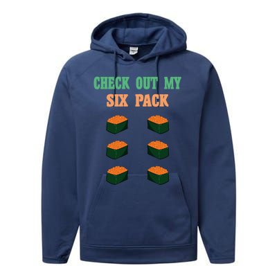 Check Out My Six 6 Pack Ikura Sushi Weightlift 'S 'S Meaningful Gift Performance Fleece Hoodie