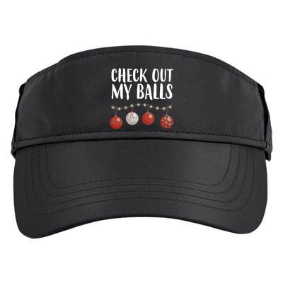 Check Out My Balls Funny Christmas Ornament Adult Drive Performance Visor