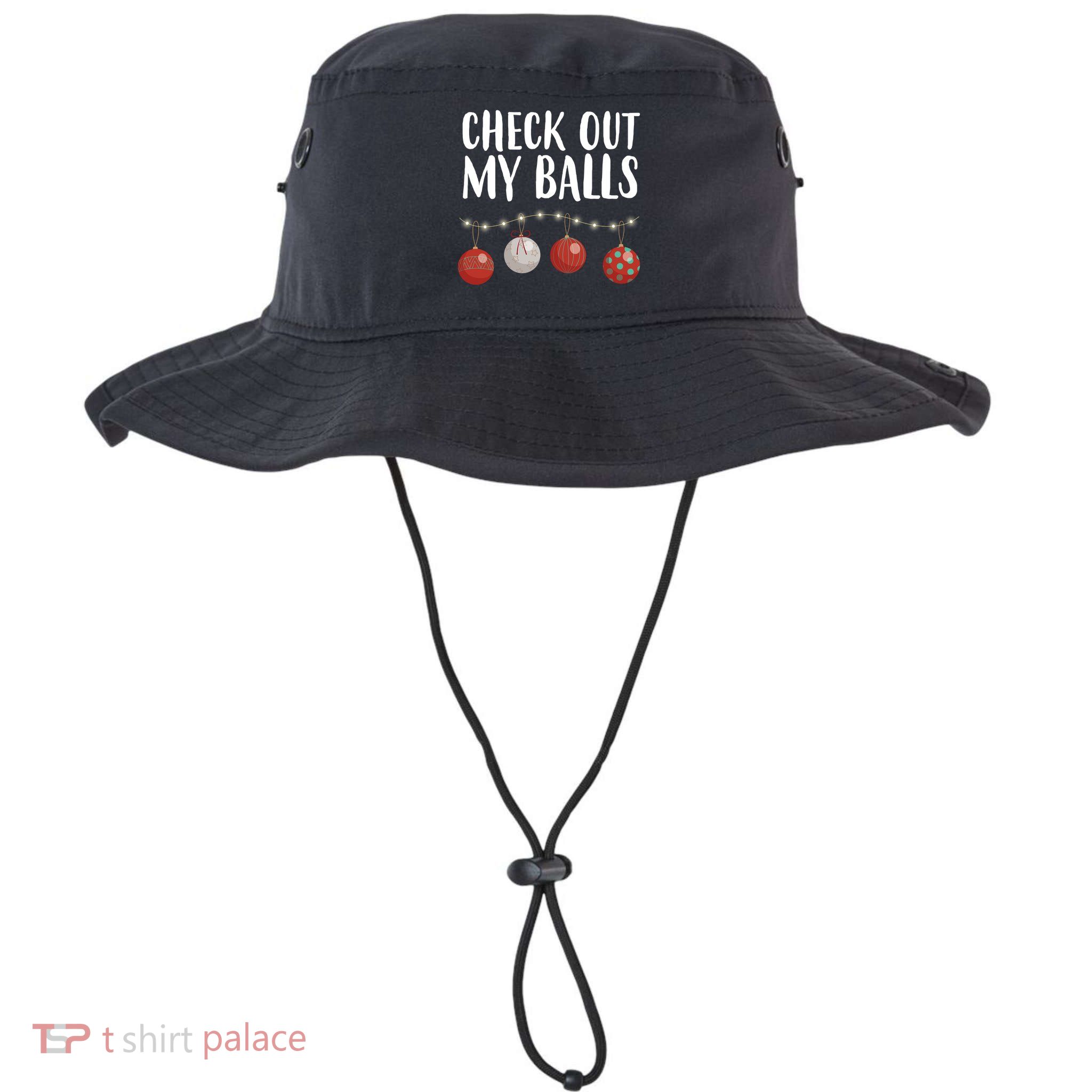 Check Out My Balls Funny Christmas Ornament Bucket Hat