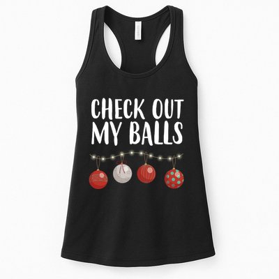Check Out My Balls Funny Christmas Ornament Womens Tank Top