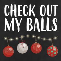 Check Out My Balls Funny Christmas Ornament Golf Towel
