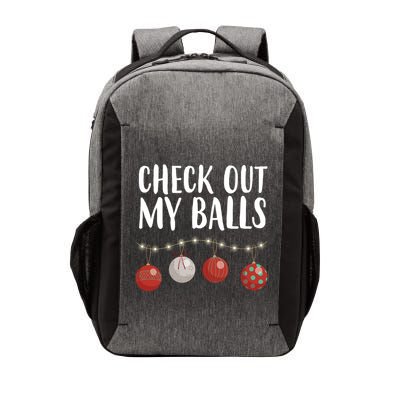 Check Out My Balls Funny Christmas Ornament Vector Backpack