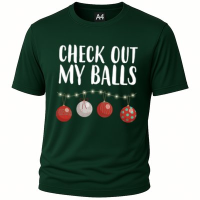 Check Out My Balls Funny Christmas Ornament Performance Shirt