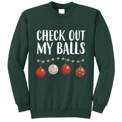 Check Out My Balls Funny Christmas Ornament Sweatshirt