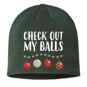 Check Out My Balls Funny Christmas Ornament Sustainable Beanie