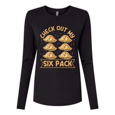 Check Out My Six Pack Design Pierogi Lover Gift Womens Cotton Relaxed Long Sleeve T-Shirt