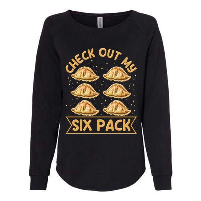 Check Out My Six Pack Design Pierogi Lover Gift Womens California Wash Sweatshirt