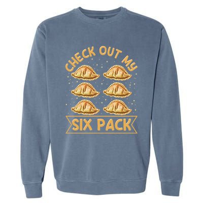 Check Out My Six Pack Design Pierogi Lover Gift Garment-Dyed Sweatshirt